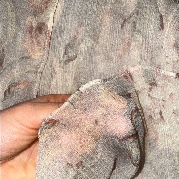 Zimmermann Floral Off-Shoulder Blouse - Gray and Pink 100% Silk - Picture 12 of 12